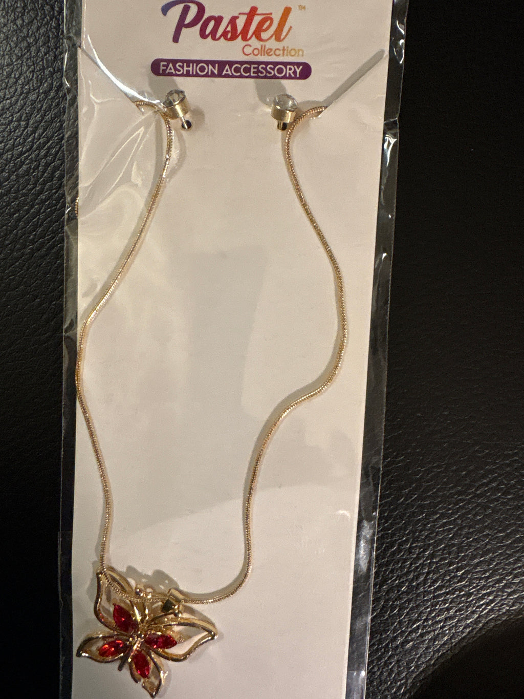 Butterfly necklace with earrings