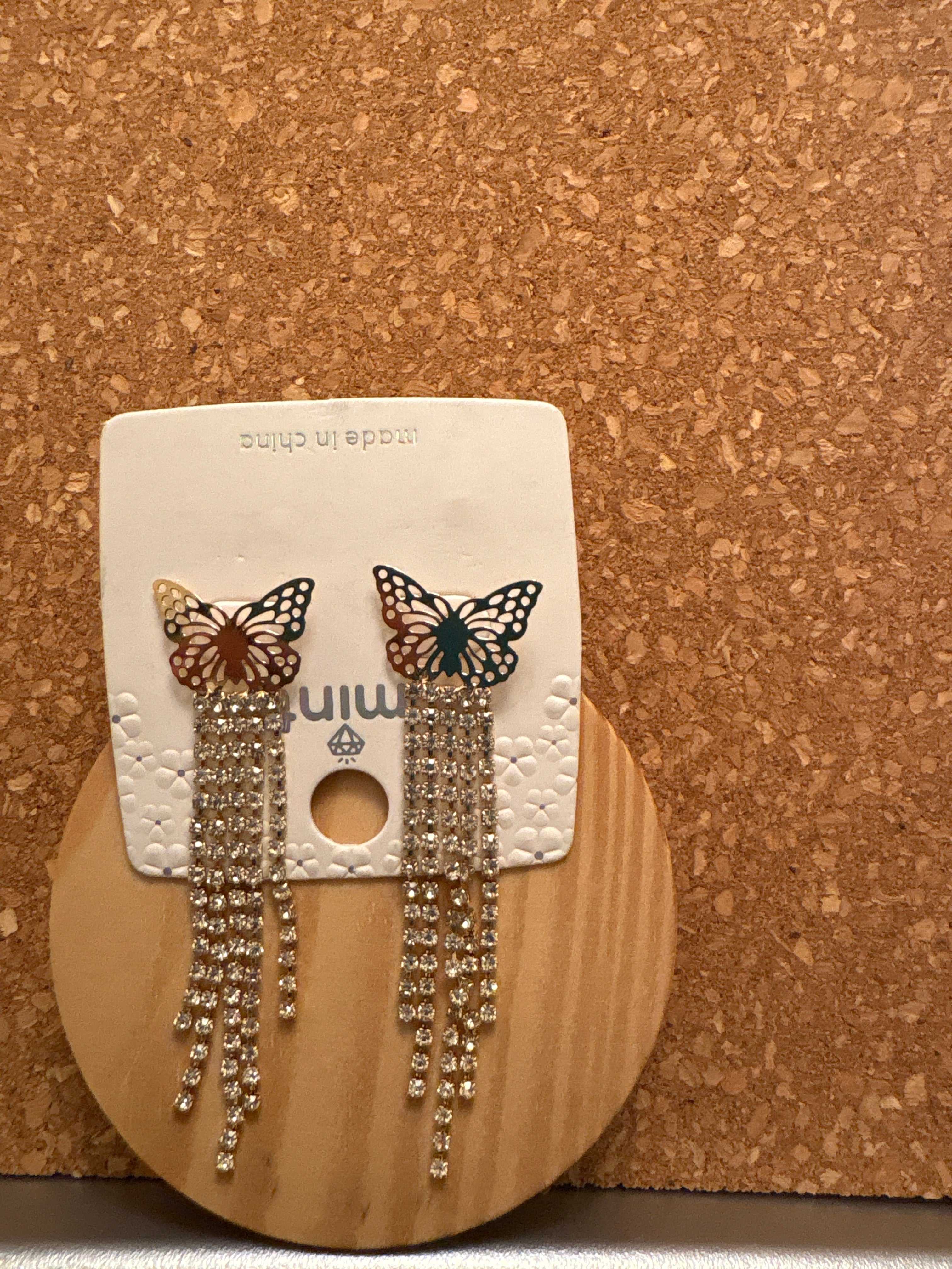 Butterfly dangle earrings